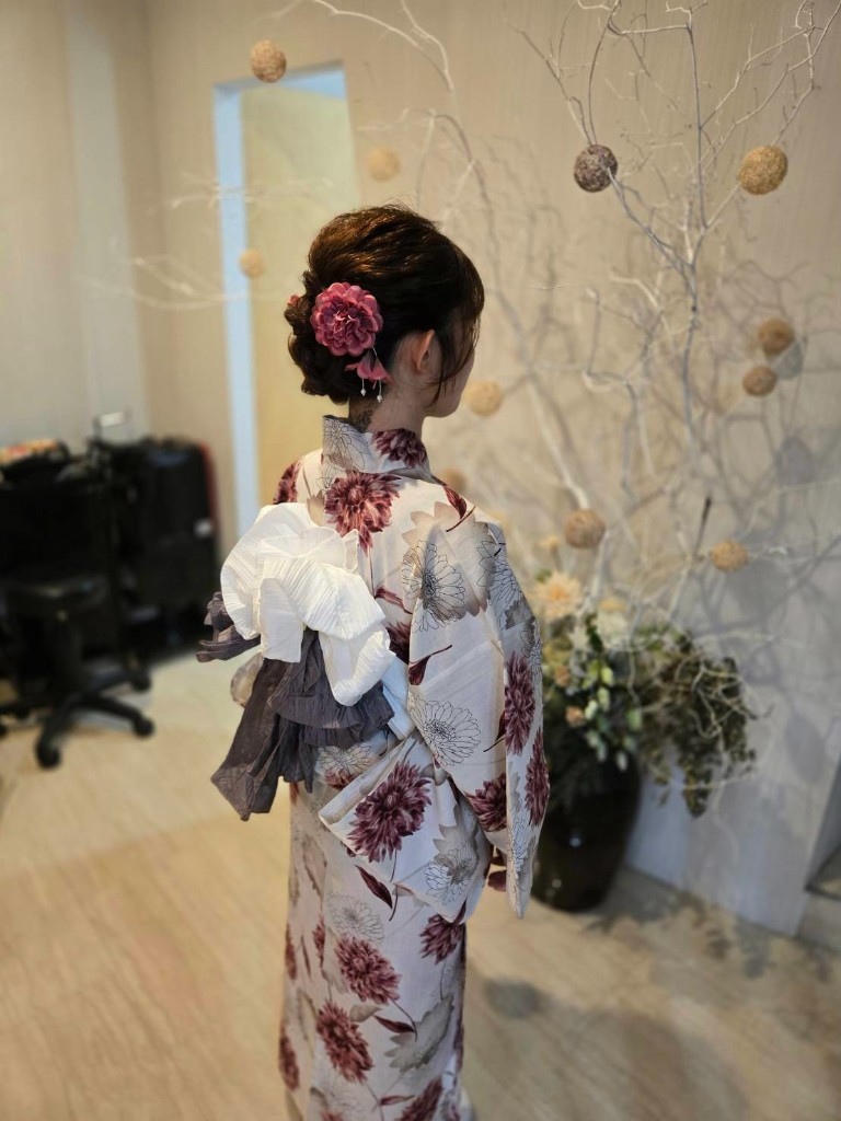 美容室Lucocoの浴衣着付け例