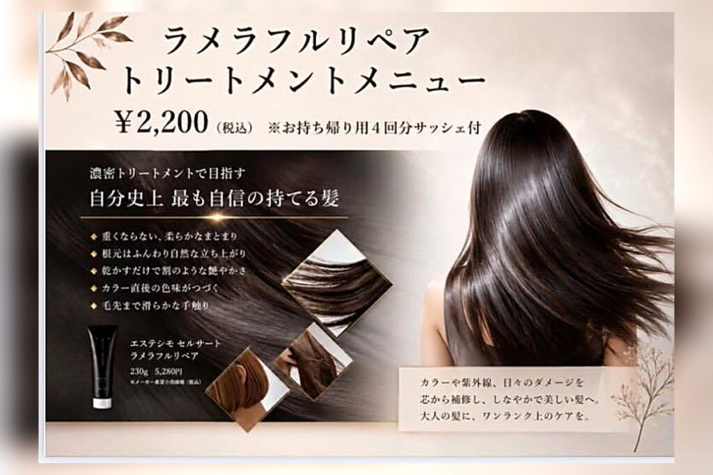 ラメラフルリペアトリートメント・2,200円